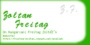 zoltan freitag business card